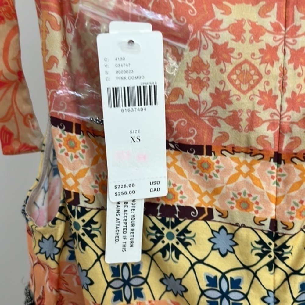 💋Anthropologie Geisha Design Rosalinda Patchwork Maxi dress size XS - Picture 10 of 12